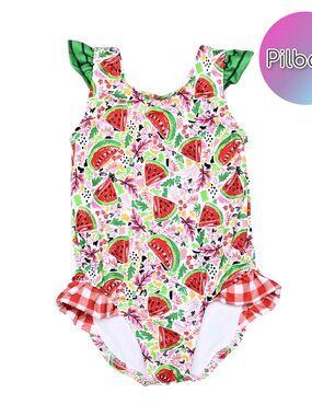 Watermelon One Piece Swimsuit, Leotard, Size 6